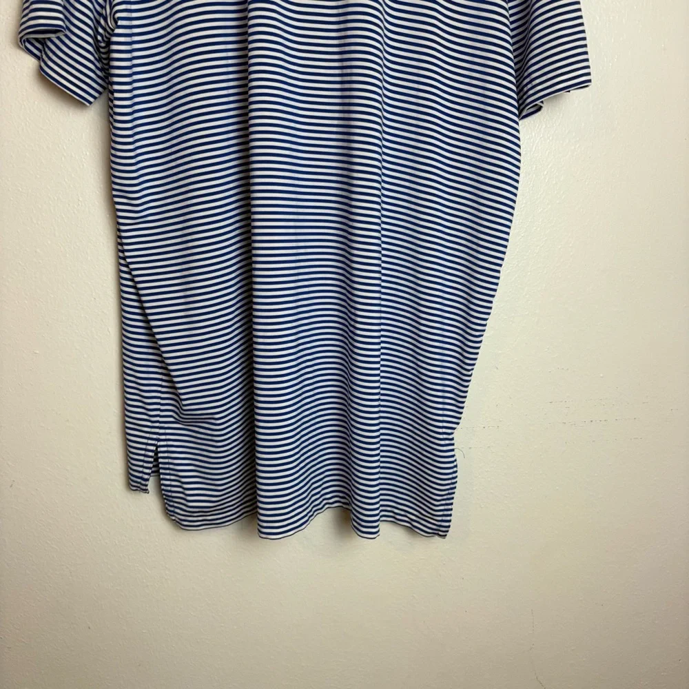 RLX Ralph Lauren Sport Blue and White Striped Golf Polo Shirt Size XL‎ Men’s - Picture 7 of 11